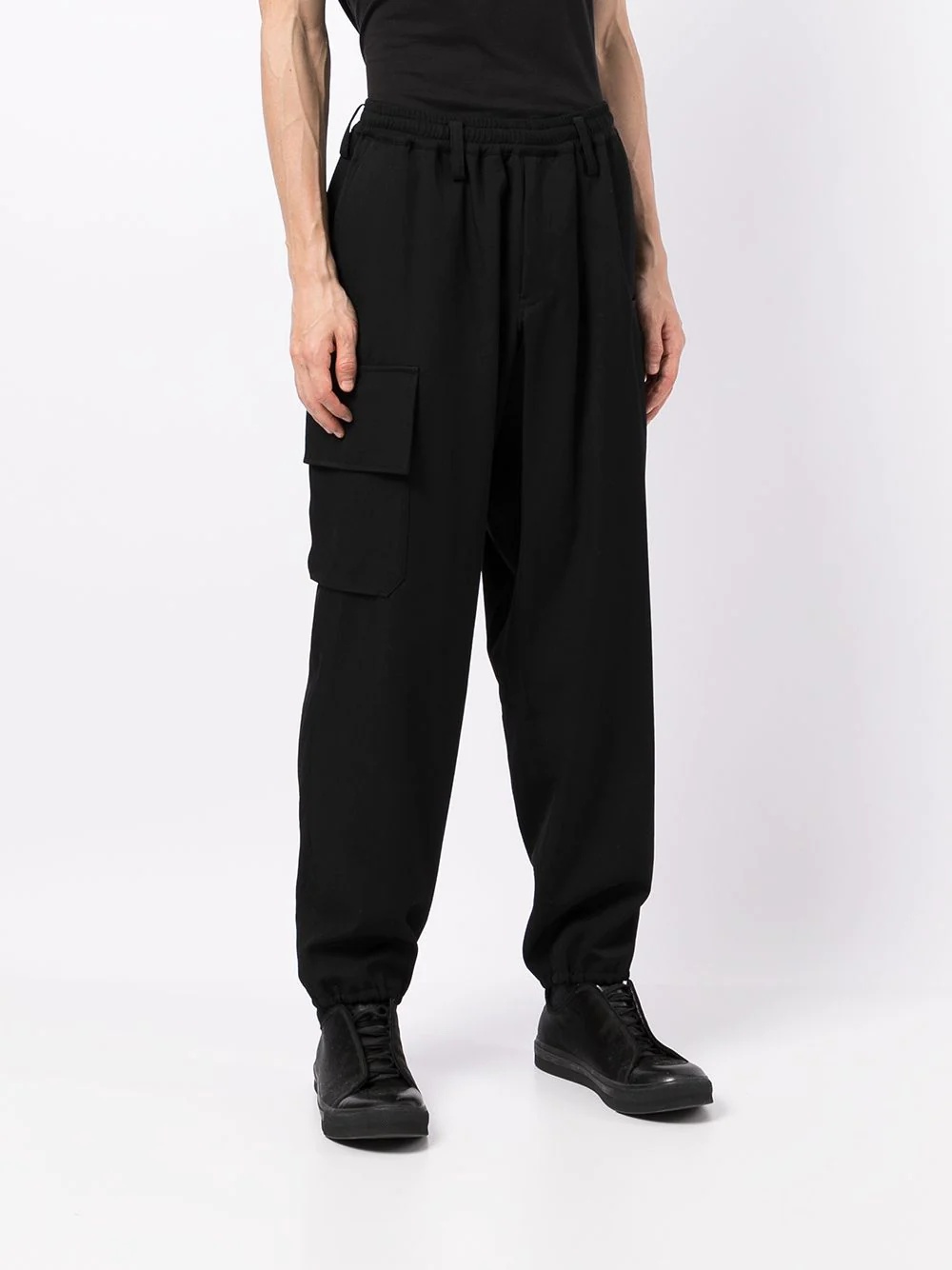 high-waisted wool track pants - 3