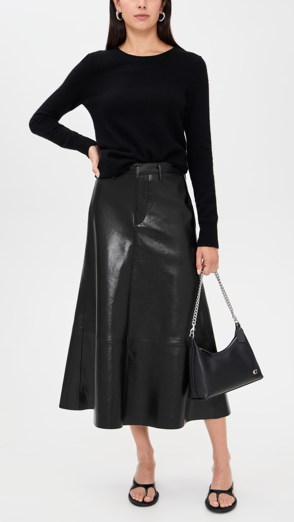 Cassia Leather Skirt - 4
