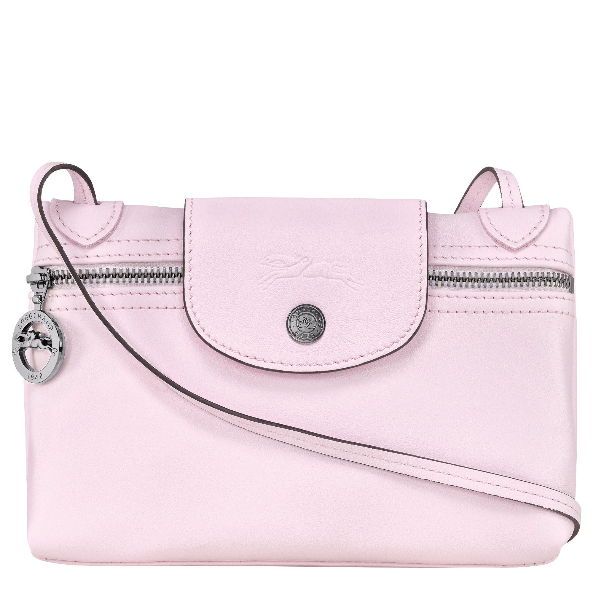 Longchamp Women's Leather Hobo Bag Petal Pink