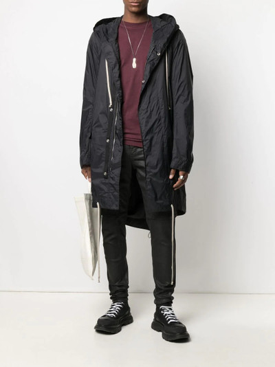 Rick Owens DRKSHDW Phlegethon jumbo fishtail coat outlook