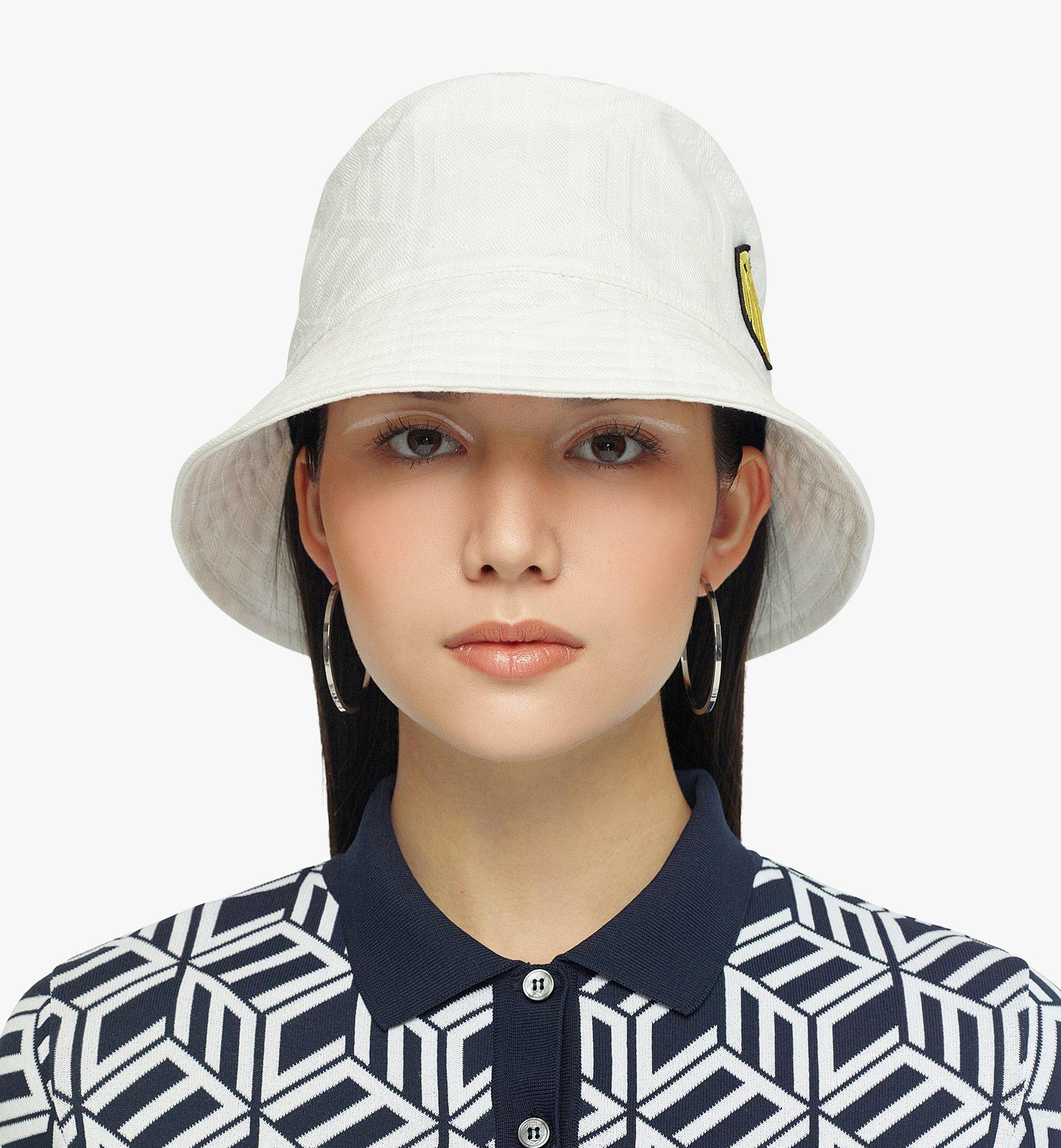 Bucket Hat in Cubic Monogram Denim Jacquard - 2