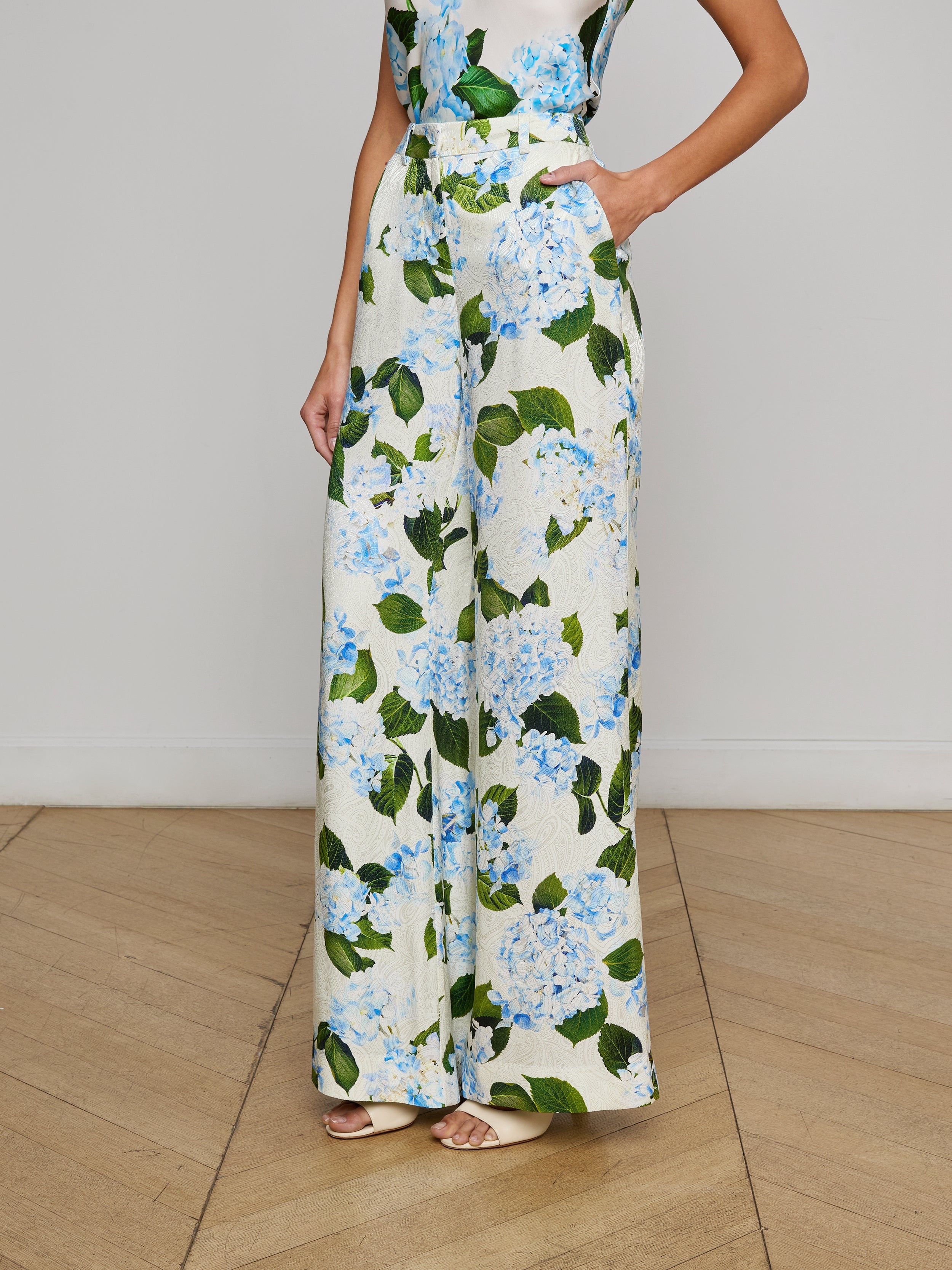 Pilar Satin Wide-Leg Pant - 4