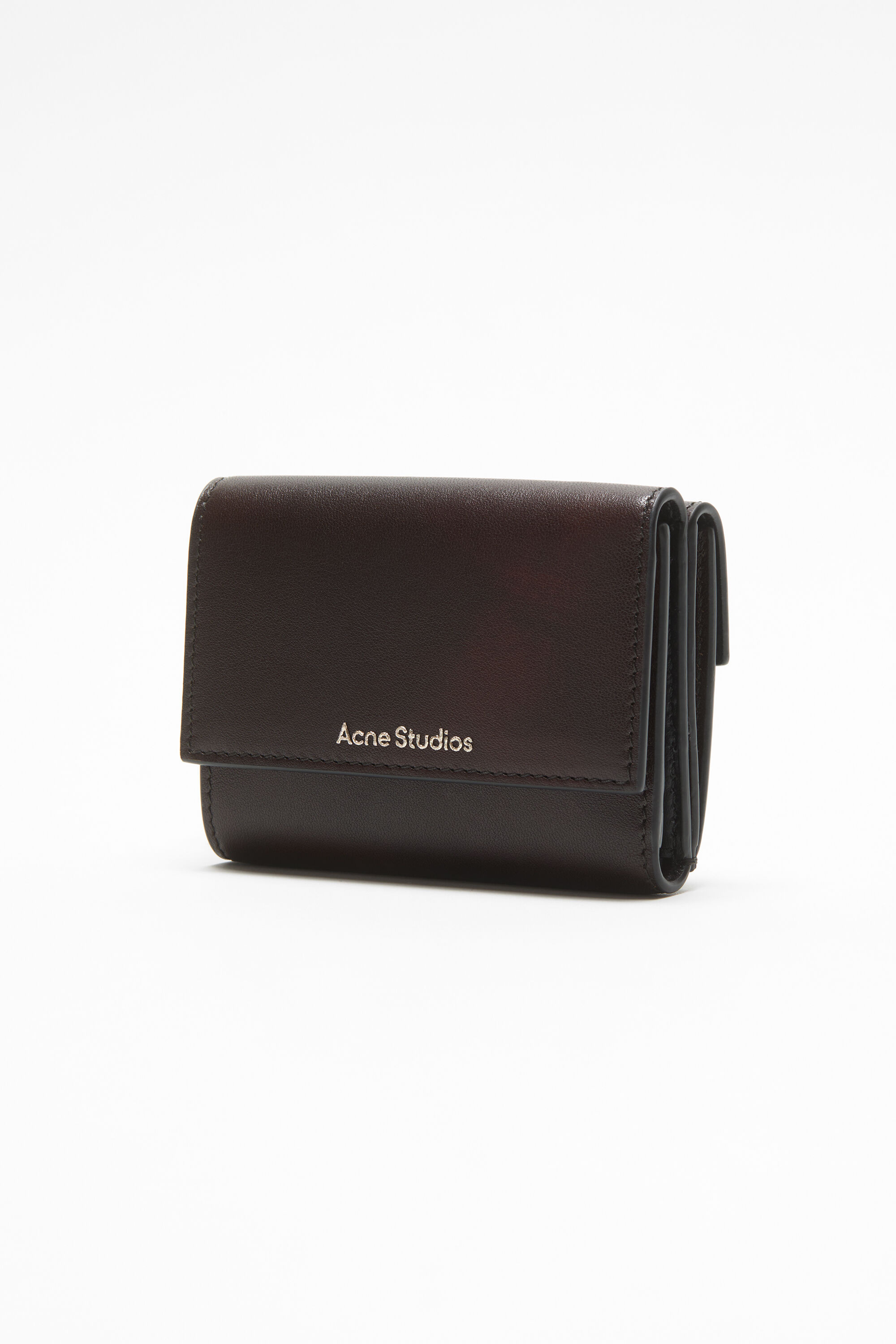 Trifold leather wallet - Dark brown - 3