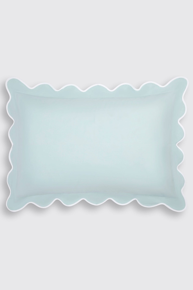 Chiara Pillow Slip in Sage Green Cotton 1