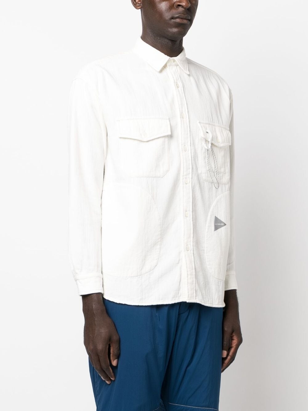 logo-print long-sleeved shirt - 3