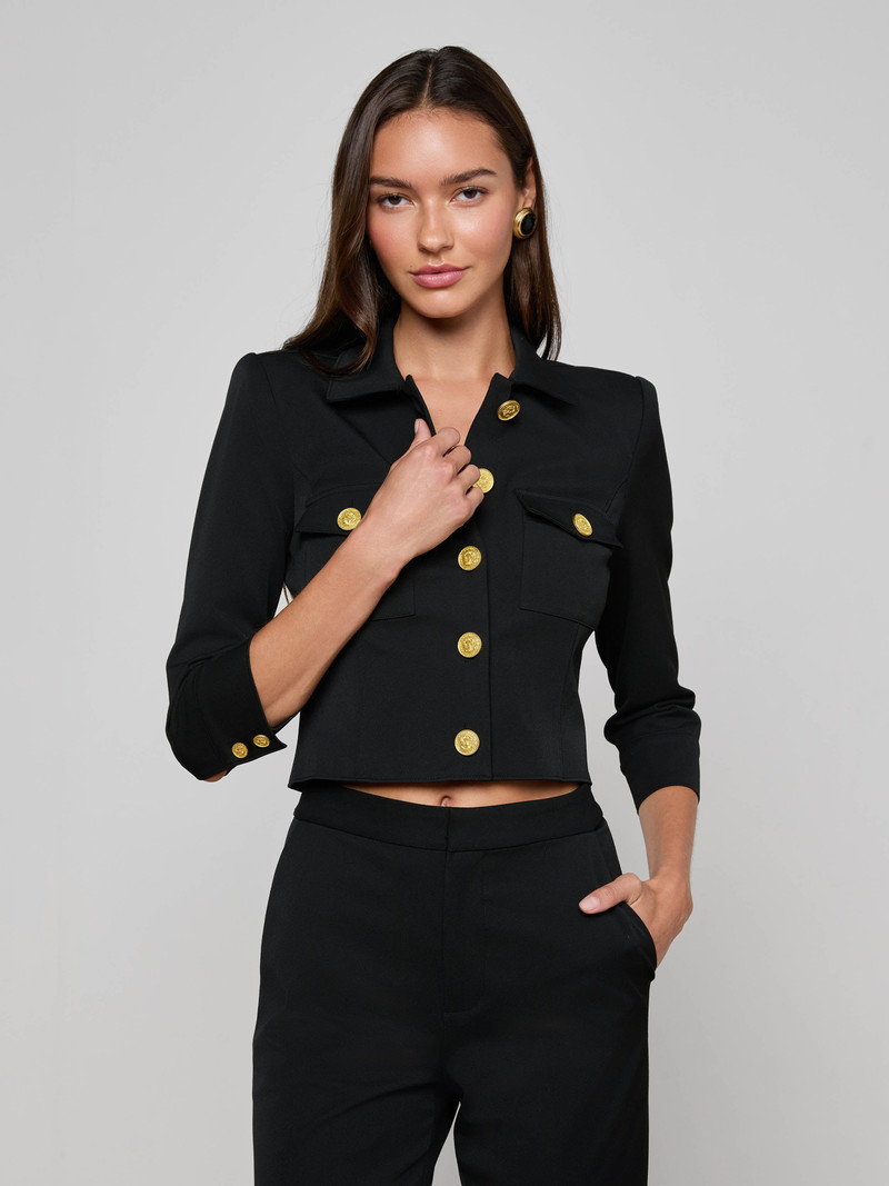 L'AGENCE Kumi Cropped Jacket outlook