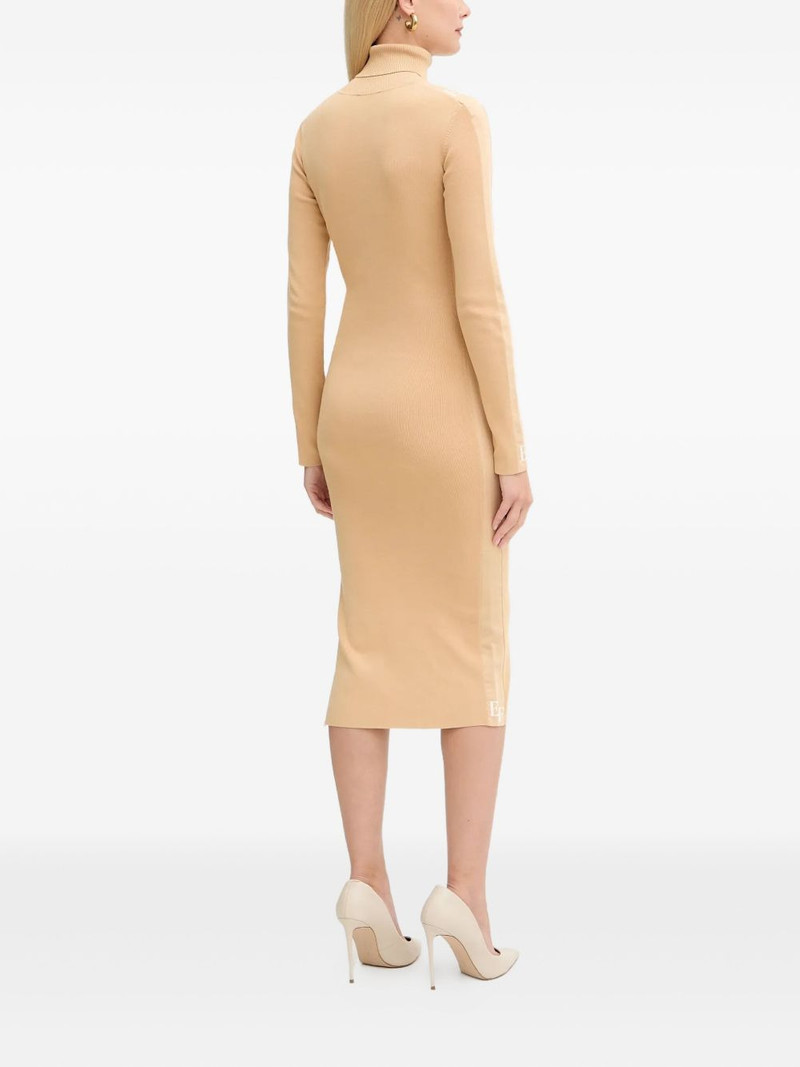 roll-neck side-slit dress 3