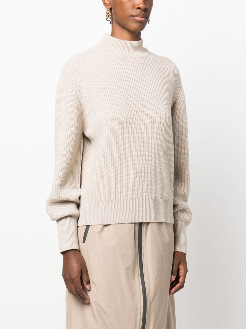 mock-neck cashmere jumper - 3