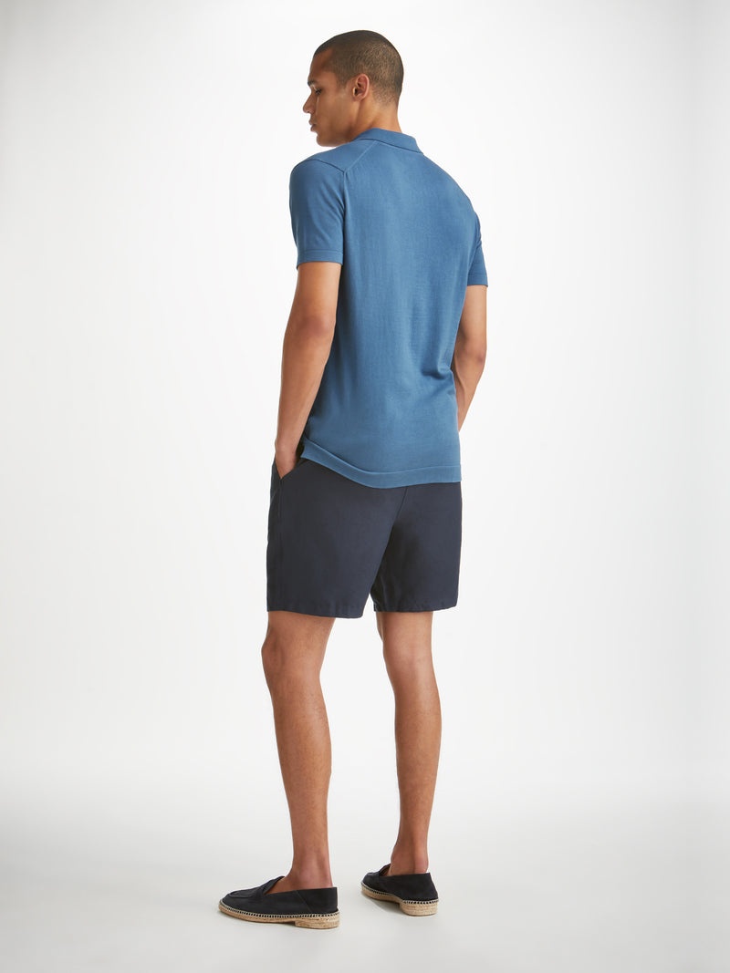 Men's Polo Shirt Jacob Sea Island Cotton Blue - 5