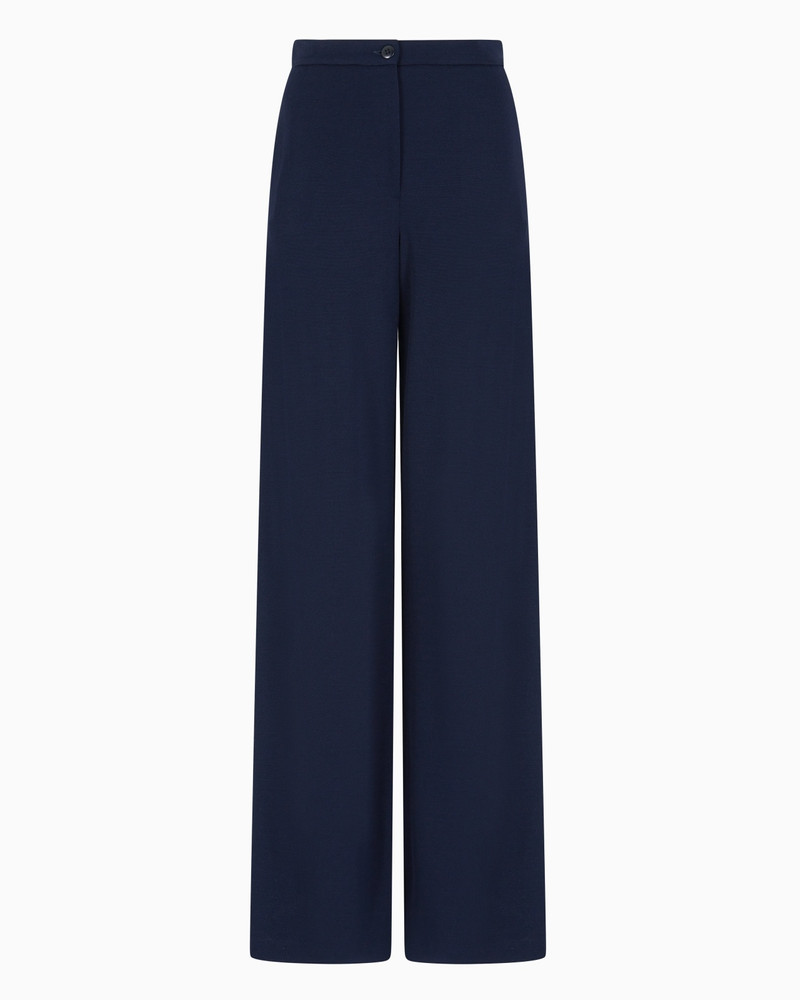 ICON COMPACT PIQUÉ PALAZZO TROUSERS 1