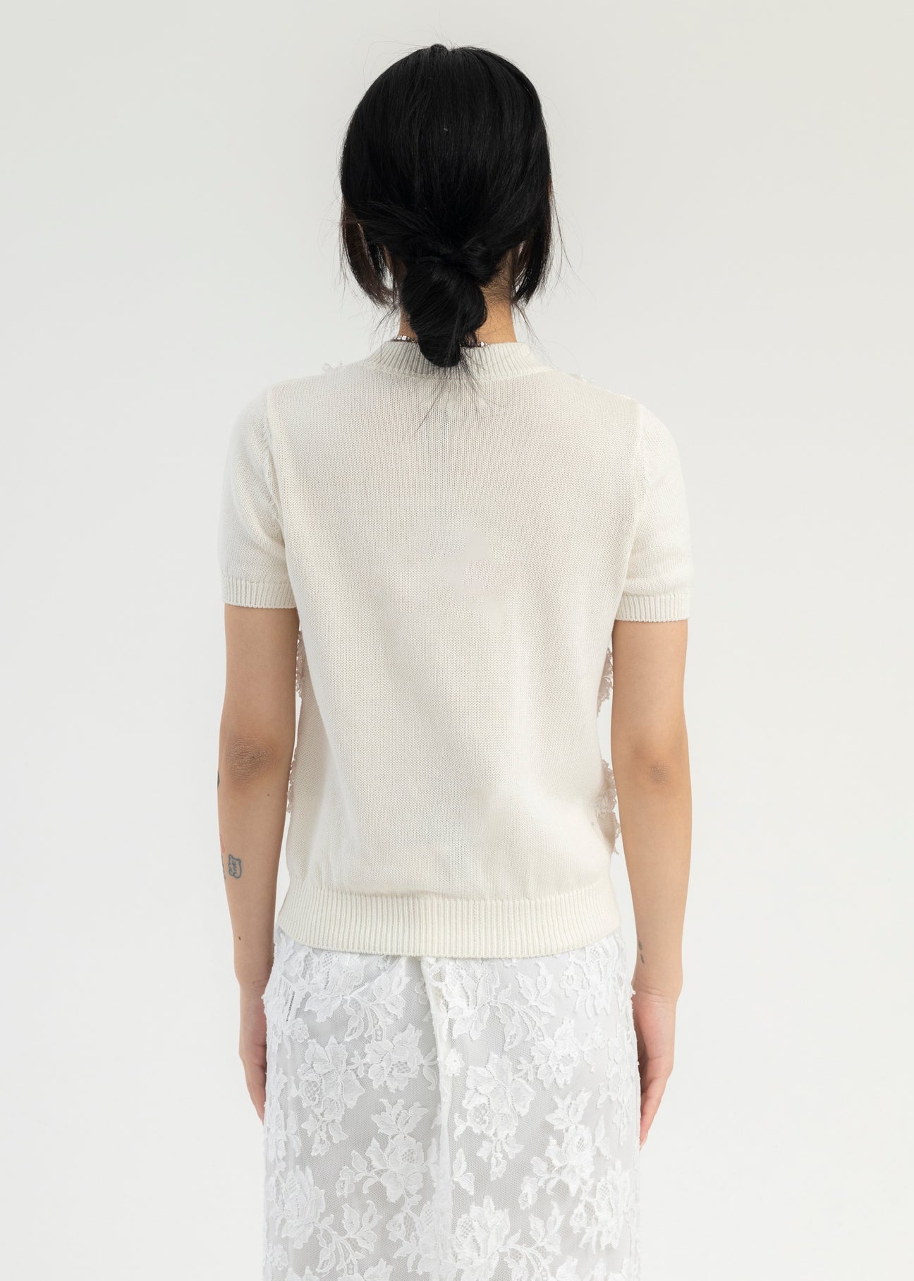White Crew Neck Kit Top - 3
