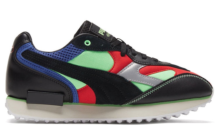 PUMA FUTURE RIDER KING TRAINERS 'Black Green Red' 374459-01 - 2