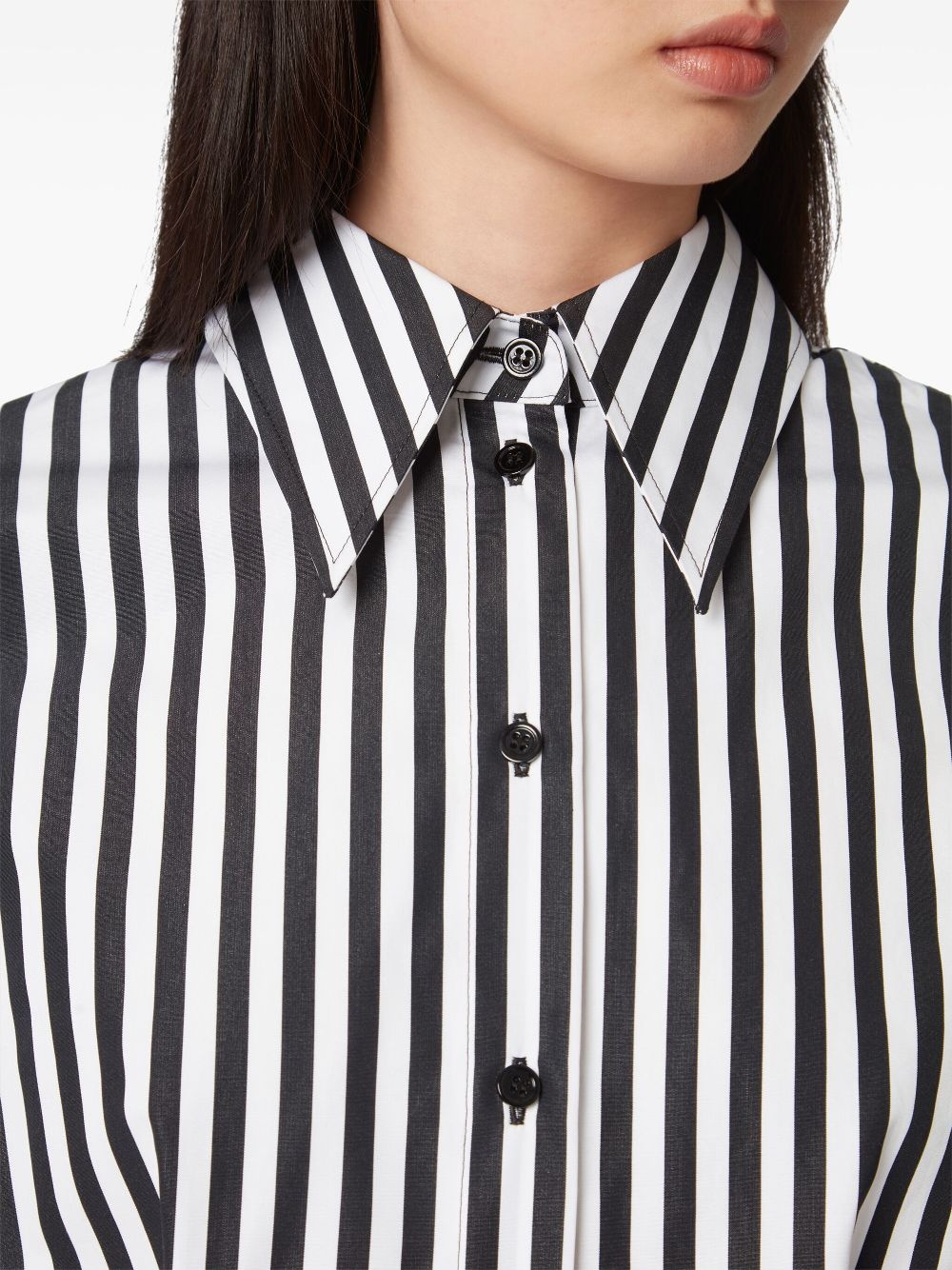 stripe-pattern mini dress - 5