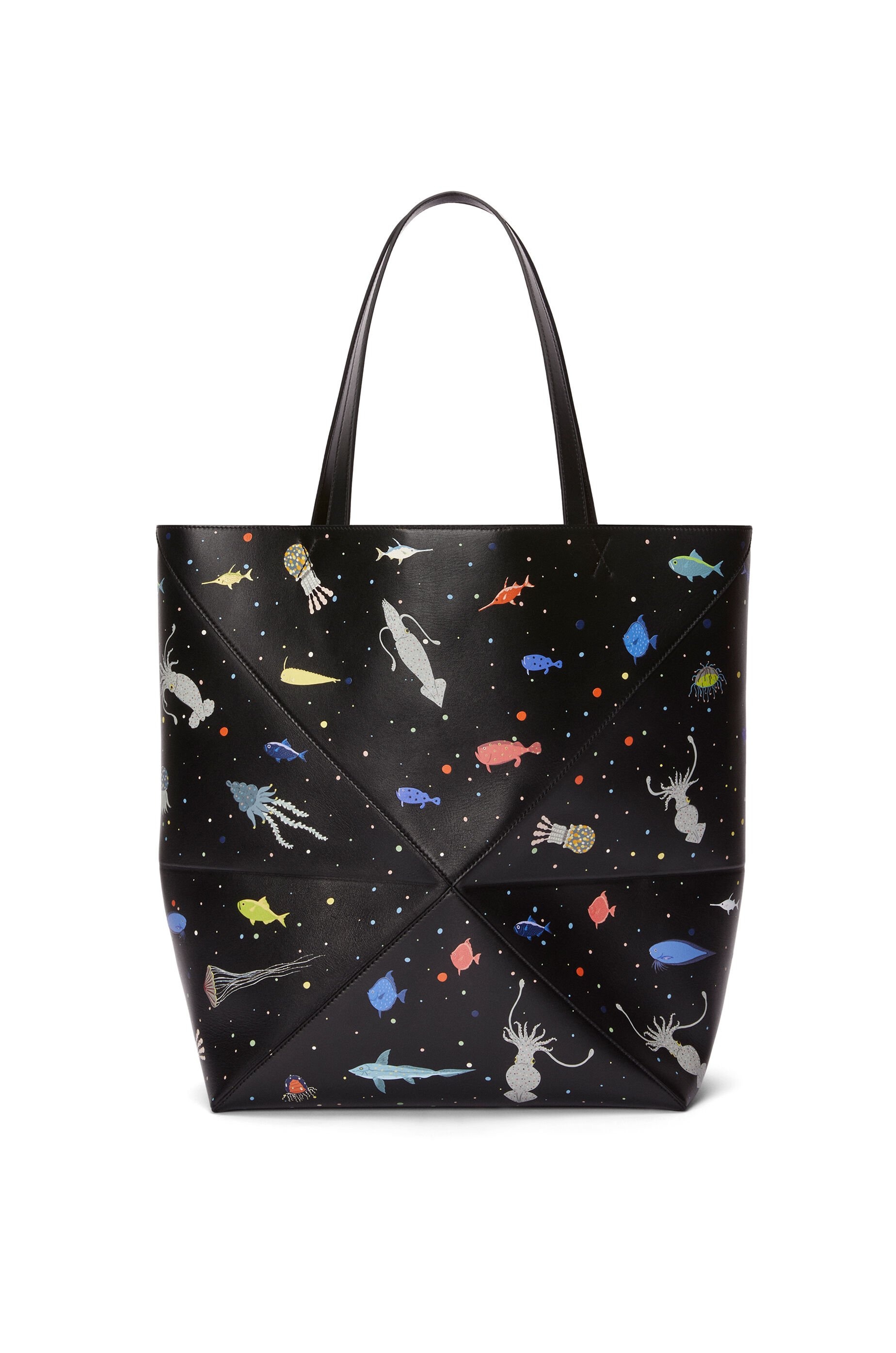 Deep Sea XL Puzzle Fold tote in shiny calfskin - 5