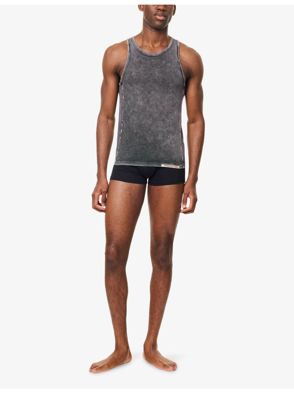 Faded-Wash Sleeveless Cotton-Jersey Vest - 2