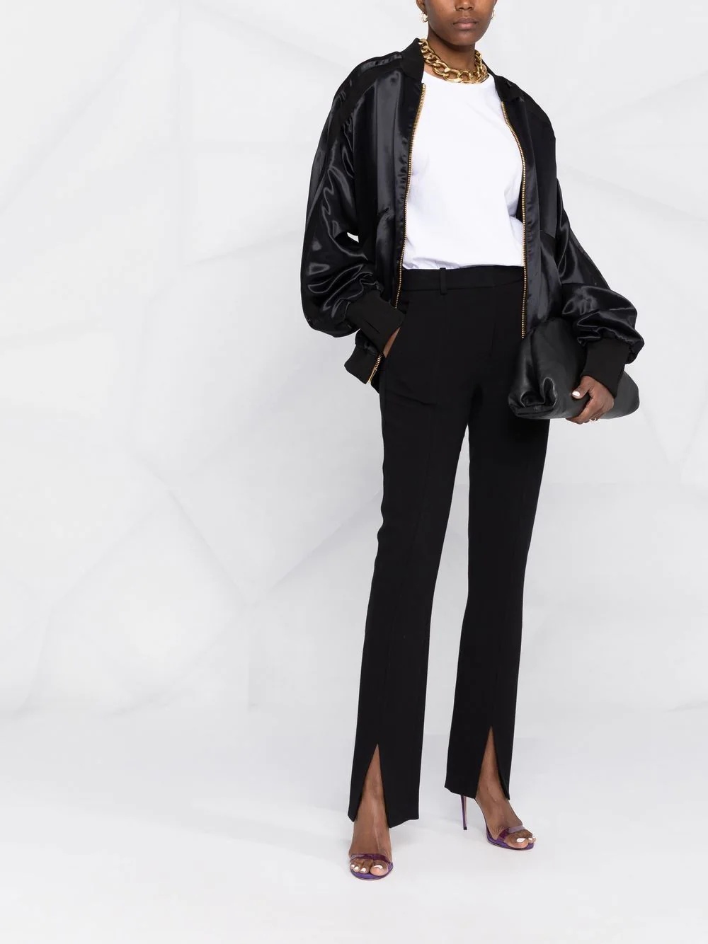 silk bomber jacket - 4