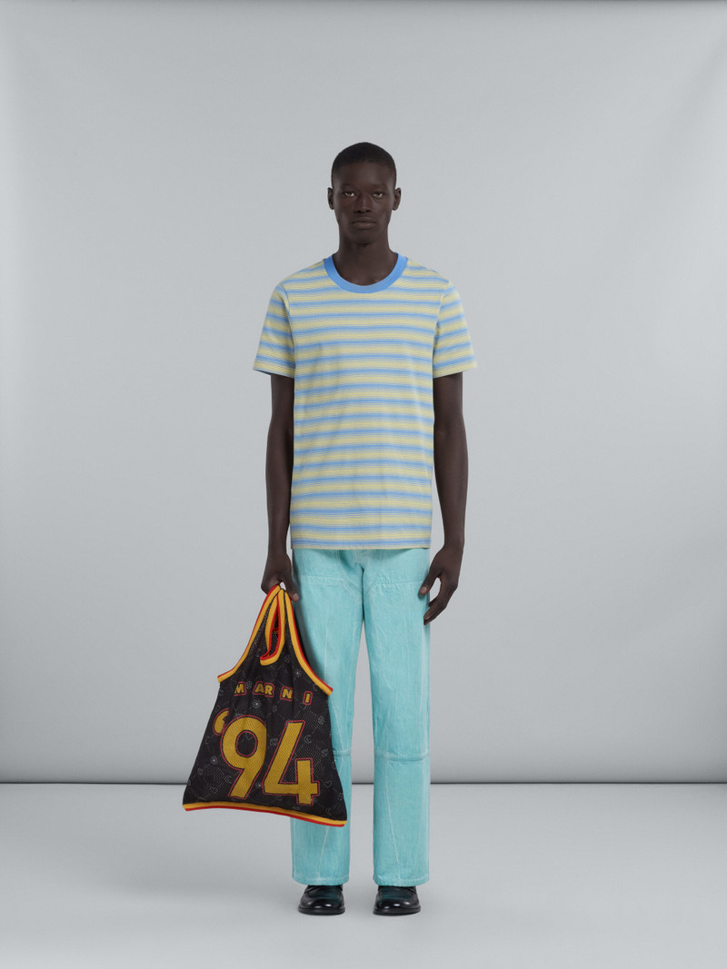 Marni BLACK TANK-TOP SHOPPING BAG WITH MARNIGRAM PRINT outlook
