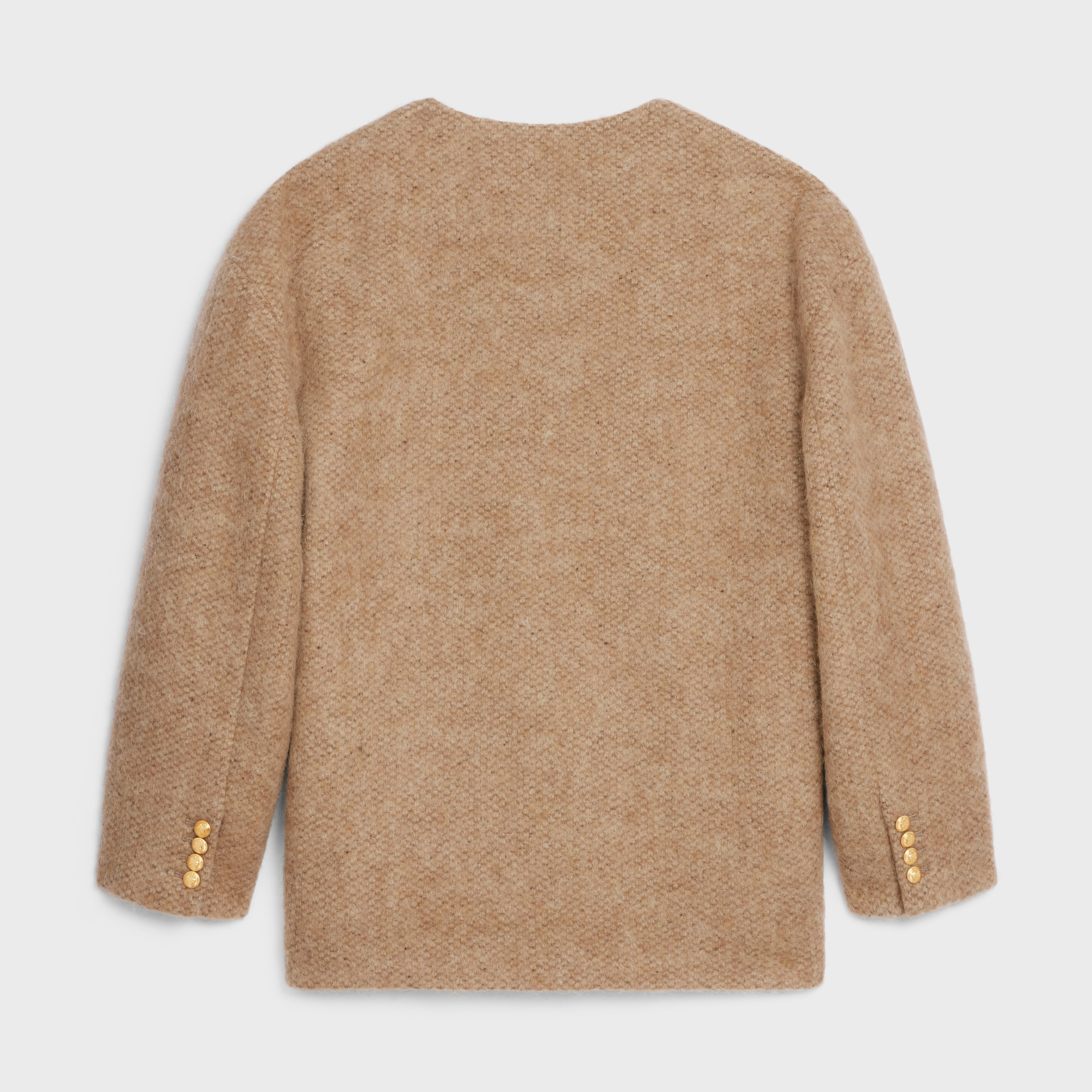 CELINE Oversized cardigan in Alpaca wool | REVERSIBLE