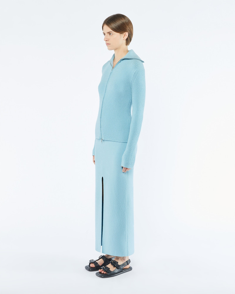 Nanushka FEJA - Terry-knit zip-through sweater - Sky outlook