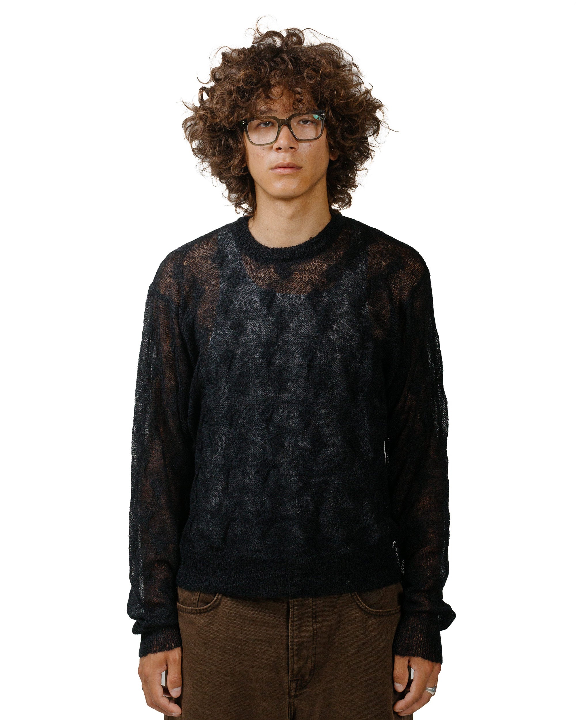 Stüssy Loose Knit Cross Cable Black - 2
