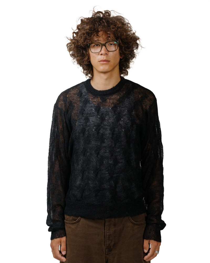 Stüssy Stüssy Loose Knit Cross Cable Black outlook