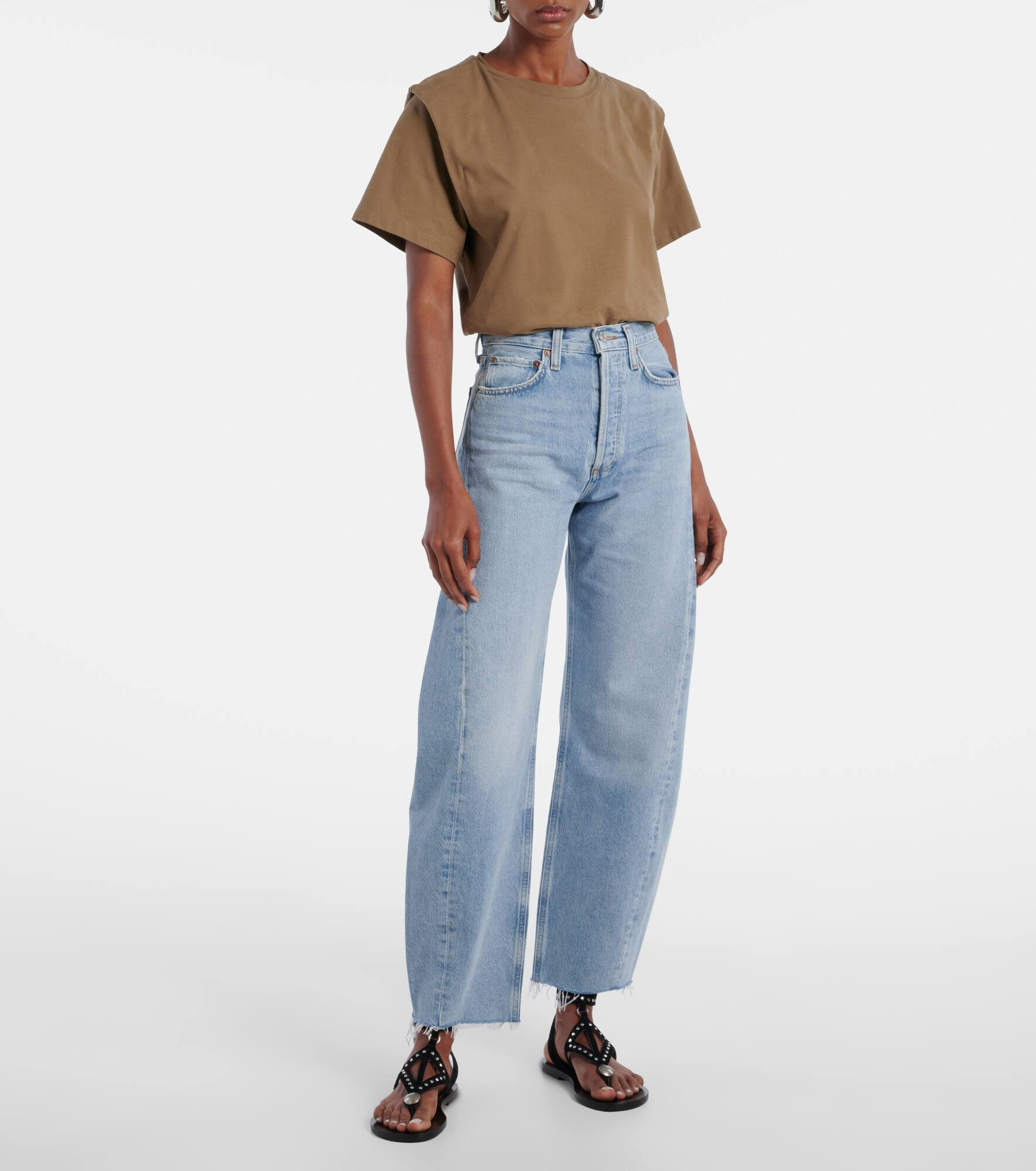 Luna high-rise barrel-leg jeans - 7
