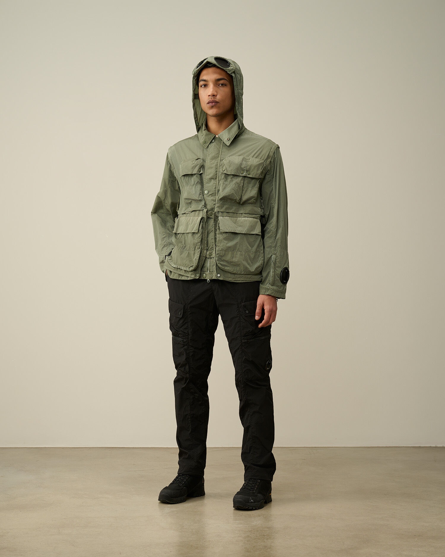 C.P. Company Chrome-R Goggle Utility Jacket | REVERSIBLE