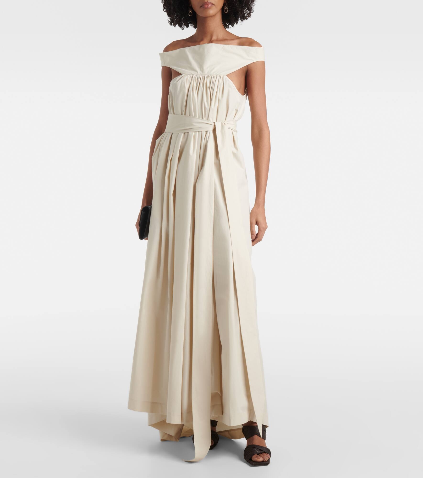 Chalice cutout cotton poplin maxi dress - 7