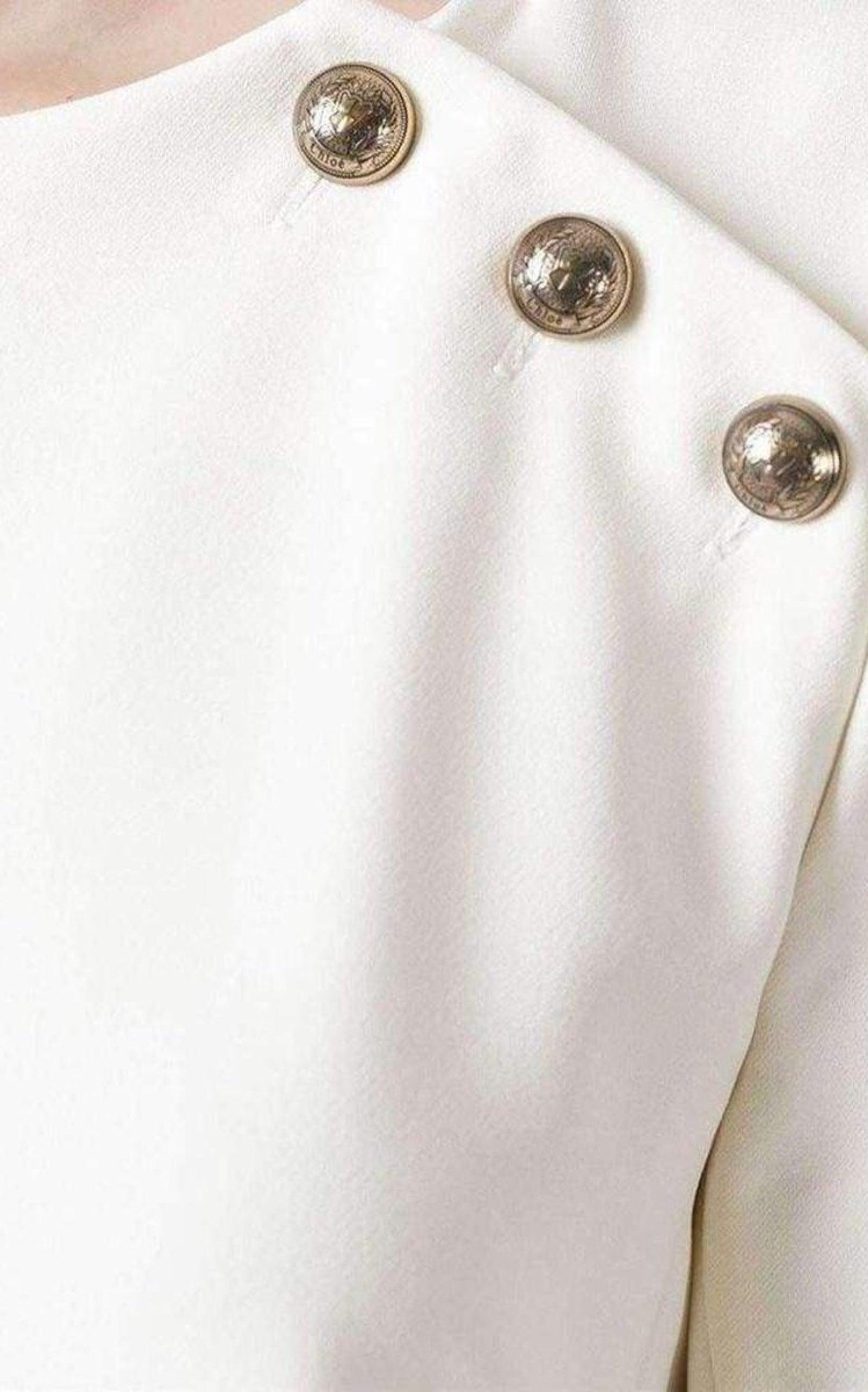 Decorative Button Dress - 5