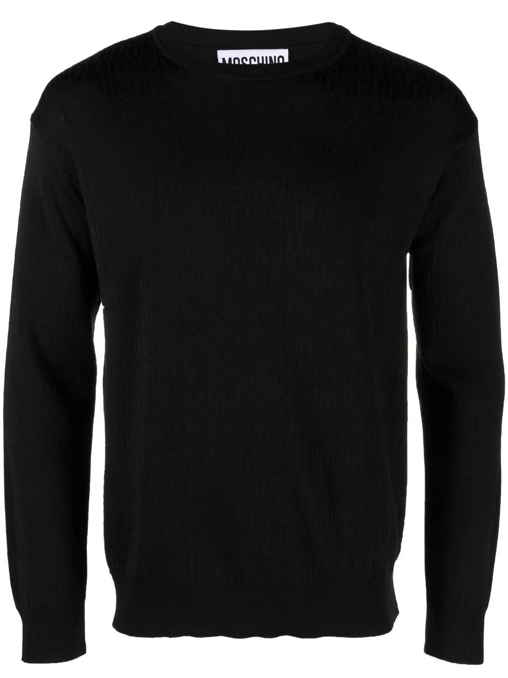 logo-jacquard crew-neck jumper - 1