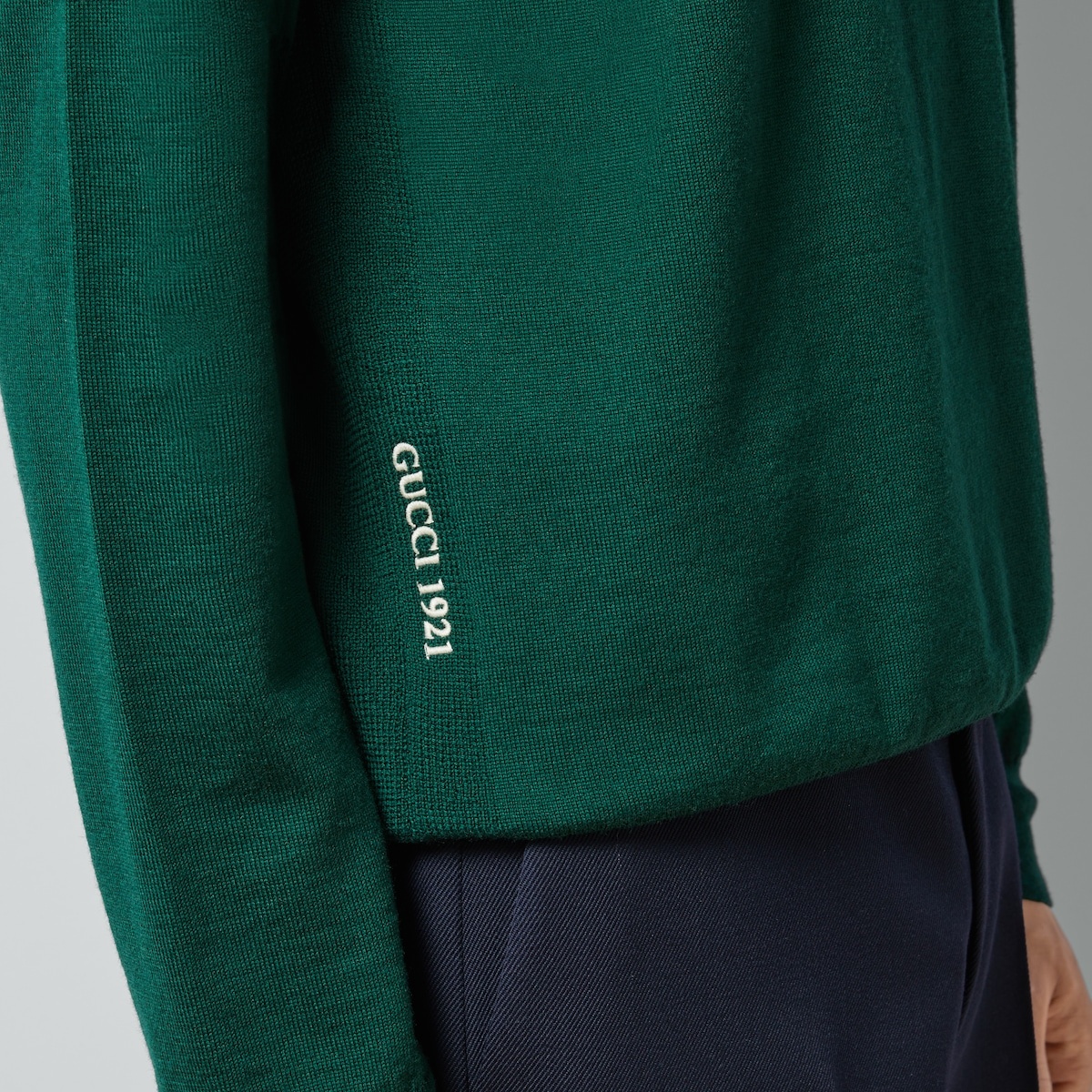 Wool polo shirt with embroidery - 3