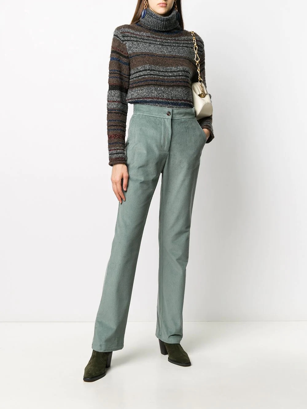 straight-leg corduroy trousers - 2