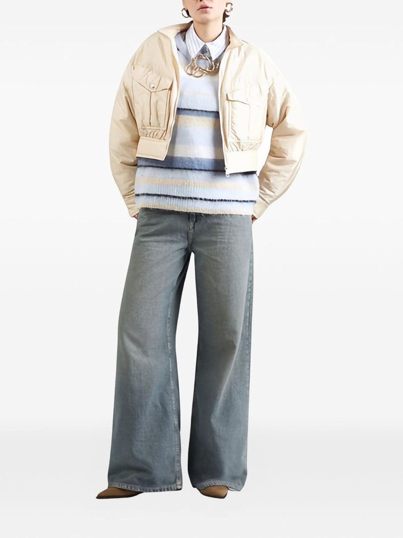 BOSS C_Fosset striped round-neck sweater outlook