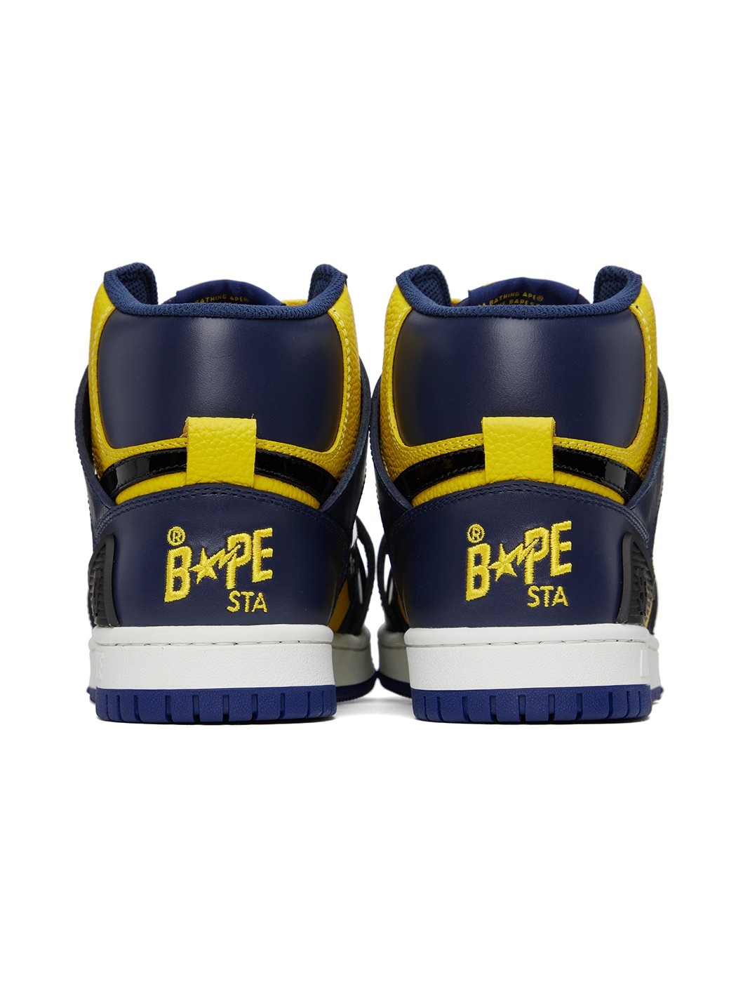 Yellow & Navy Sta 93 Hi Sneakers - 2