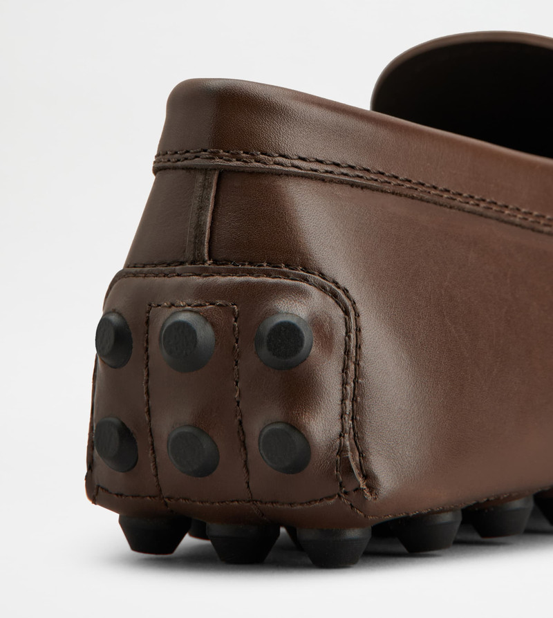 T TIMELESS GOMMINO BUBBLE LOAFERS IN LEATHER - BROWN 6