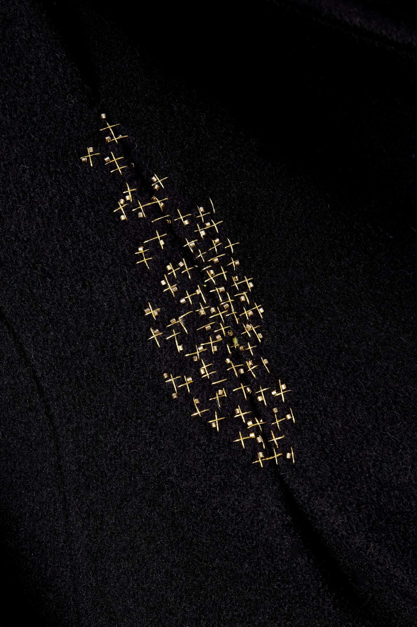 Bead-embellished embroidered wool blazer - 4