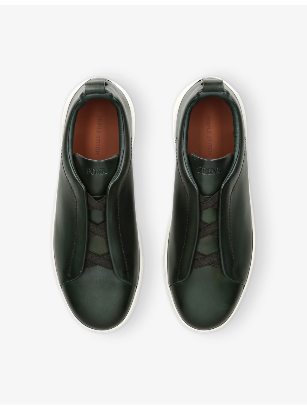 Triple Stitch Leather Low-Top Trainers - 2