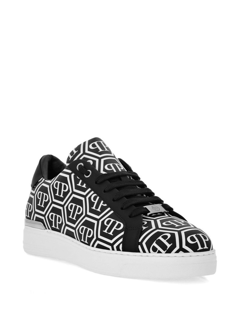 PHILIPP PLEIN monogram-print sneakers outlook