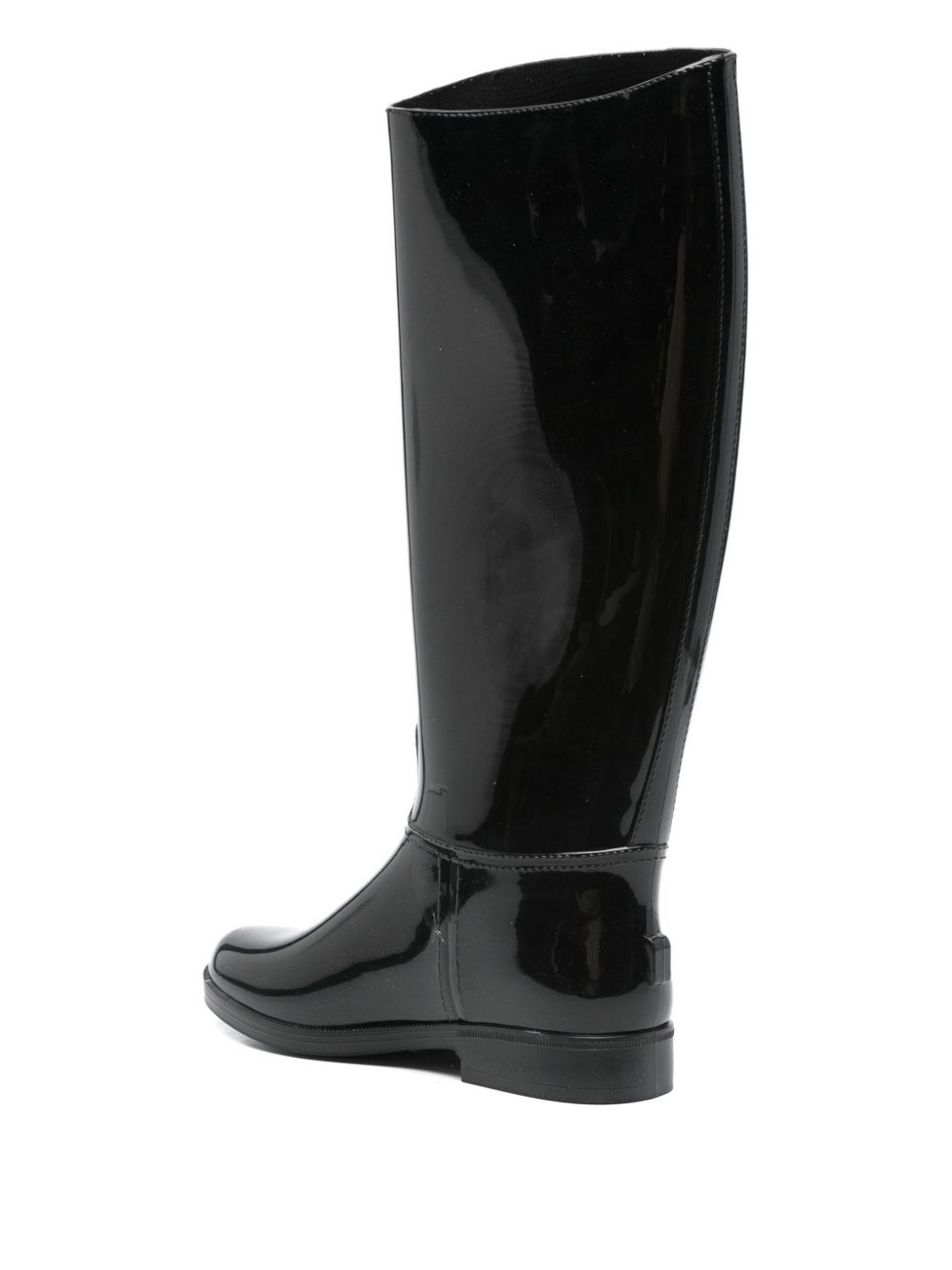 gloss-finish knee-high boots - 3