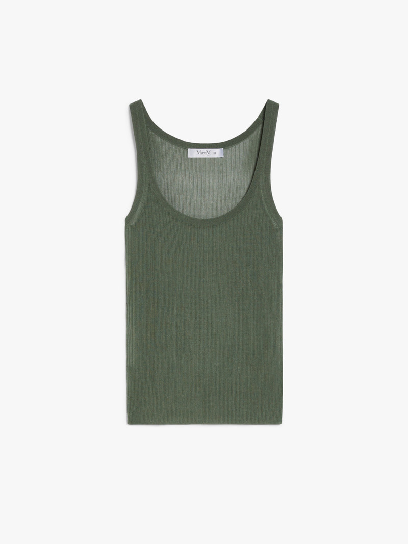 BASTIA Ribbed silk top - 1