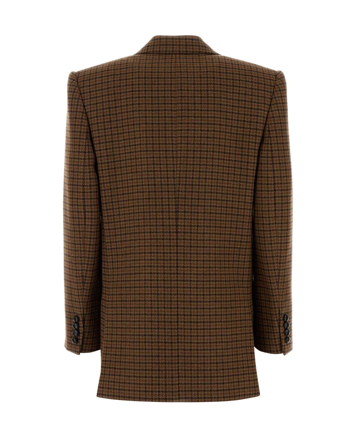 Embroidered Wool Blend Blazer - 2