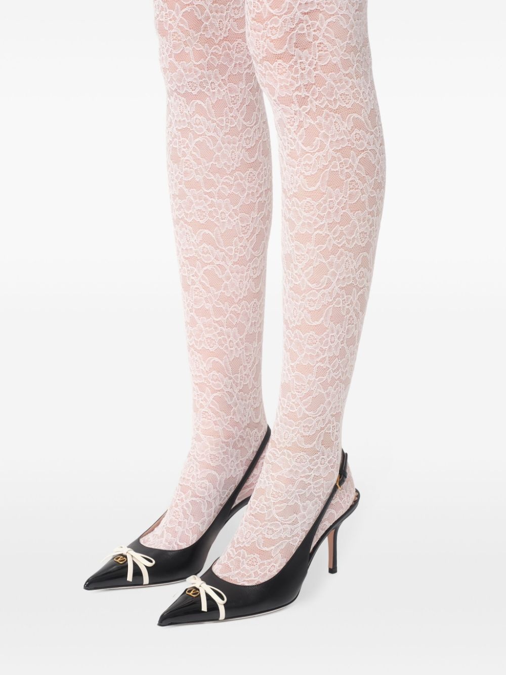 bow-detail slingback pumps - 7