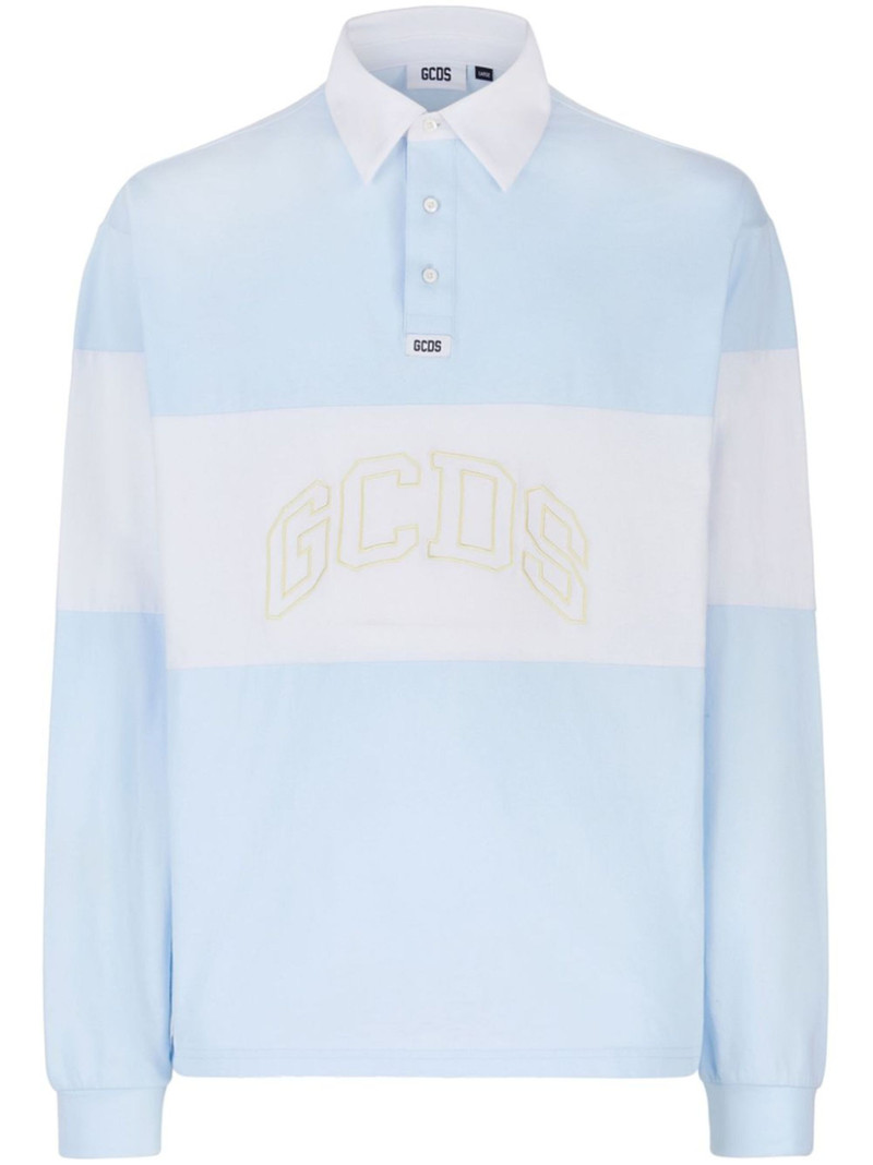logo-embroidered cotton polo shirt 1