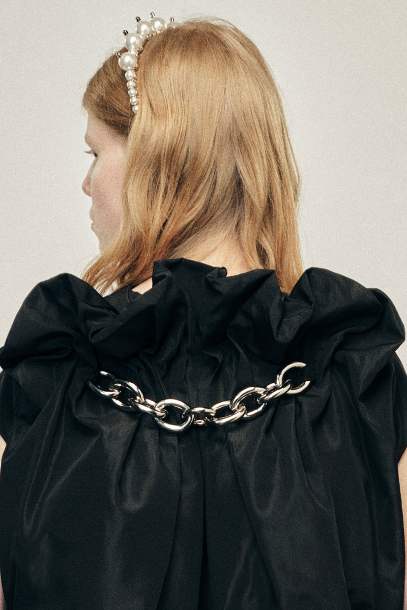 Fitted Back Ruched Detail Chain Dress 4