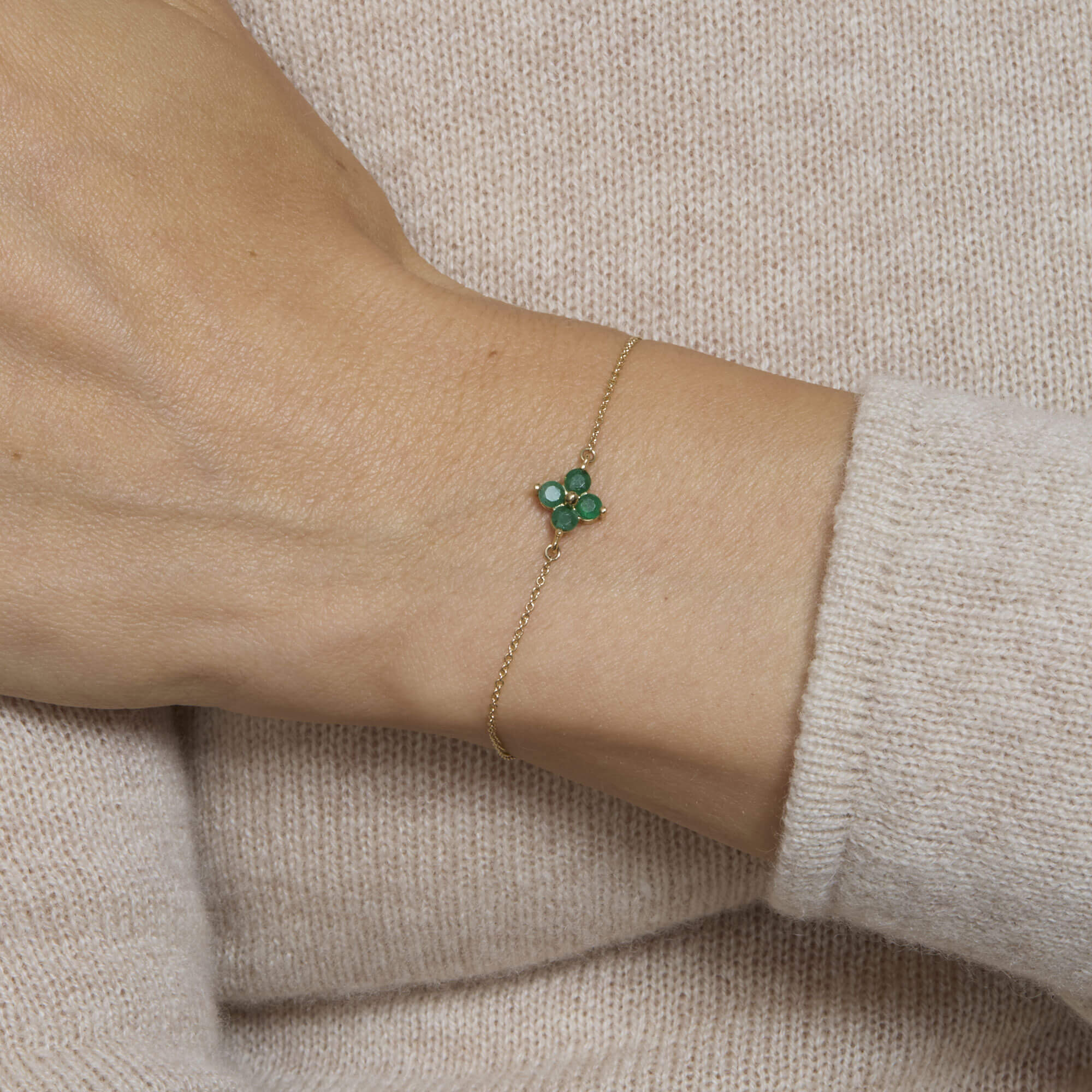 Luckiest Clover Emerald Bracelet - 2