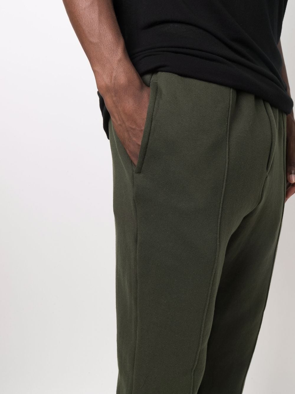 slip-on cotton track trousers - 5