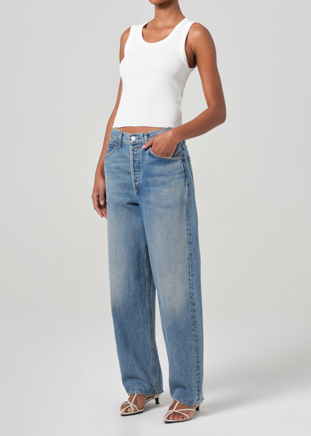 SHRUNKEN POPPY TANK IN WHITE - 5