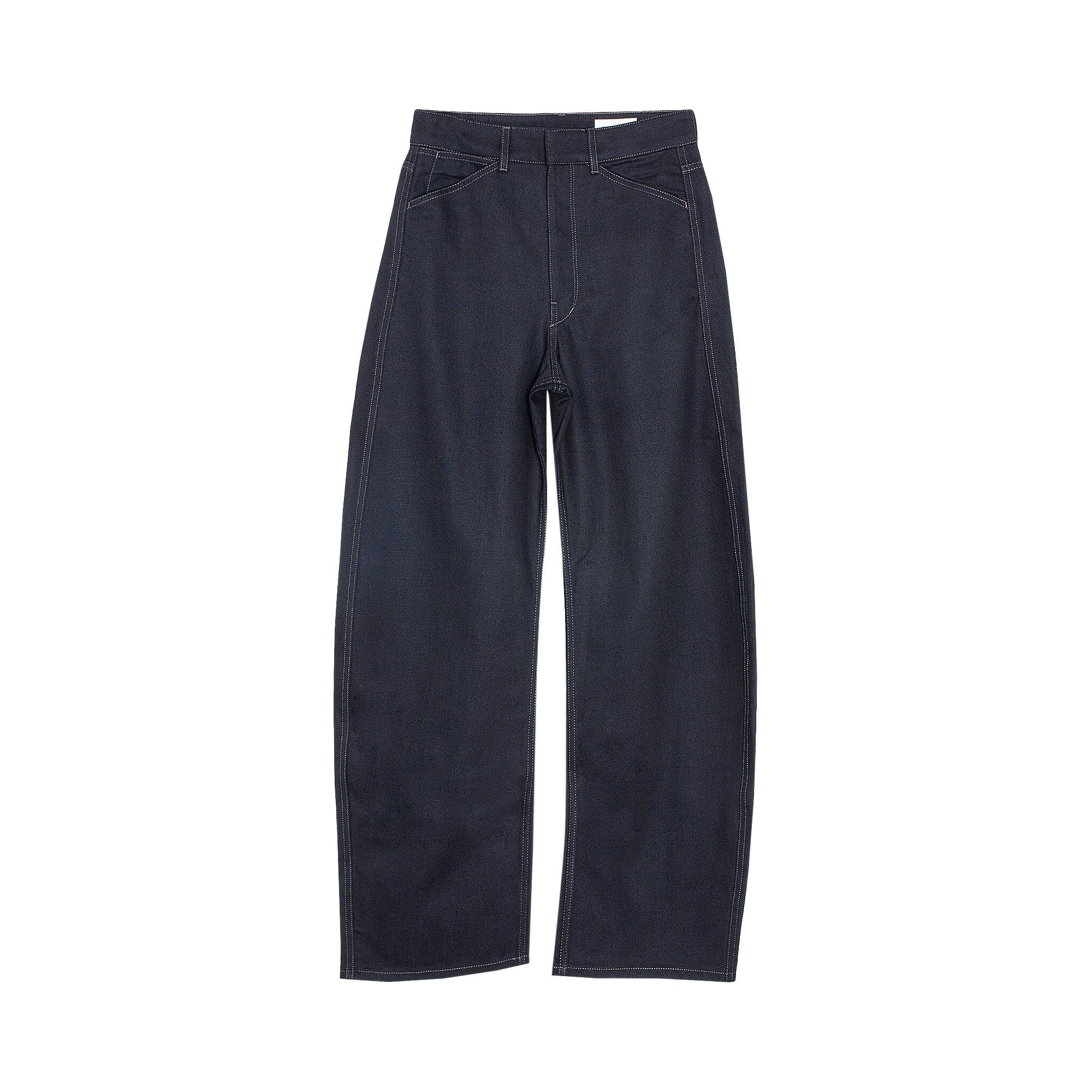 Lemaire High Waisted Curved Pants 'Denim Indigo' - 1