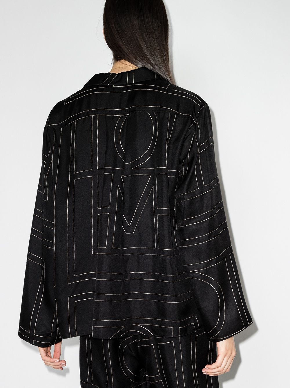 Sanville monogram silk shirt - 3
