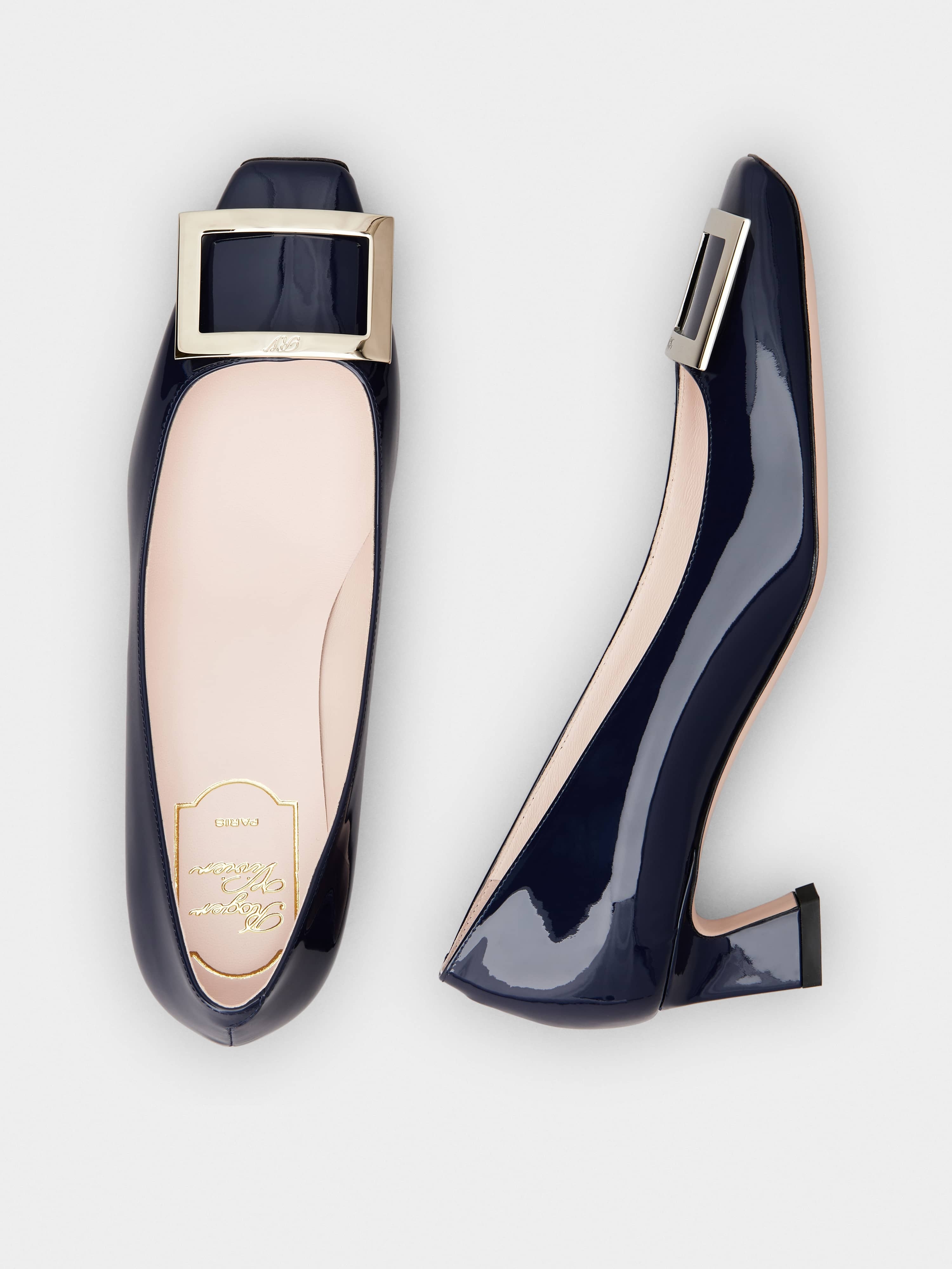 Trompette Metal Buckle Pumps in Patent Leather - 4
